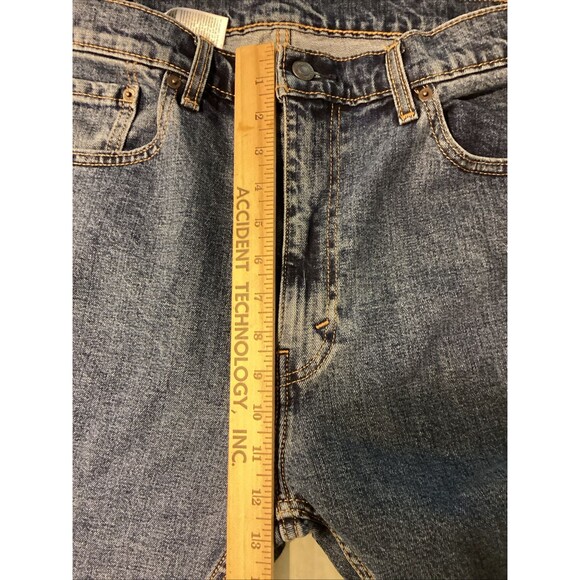 Levi's 505 Mens Regular Fit Med Wash Blue Denim Jeans Sz 38x30 - Picture 7 of 14